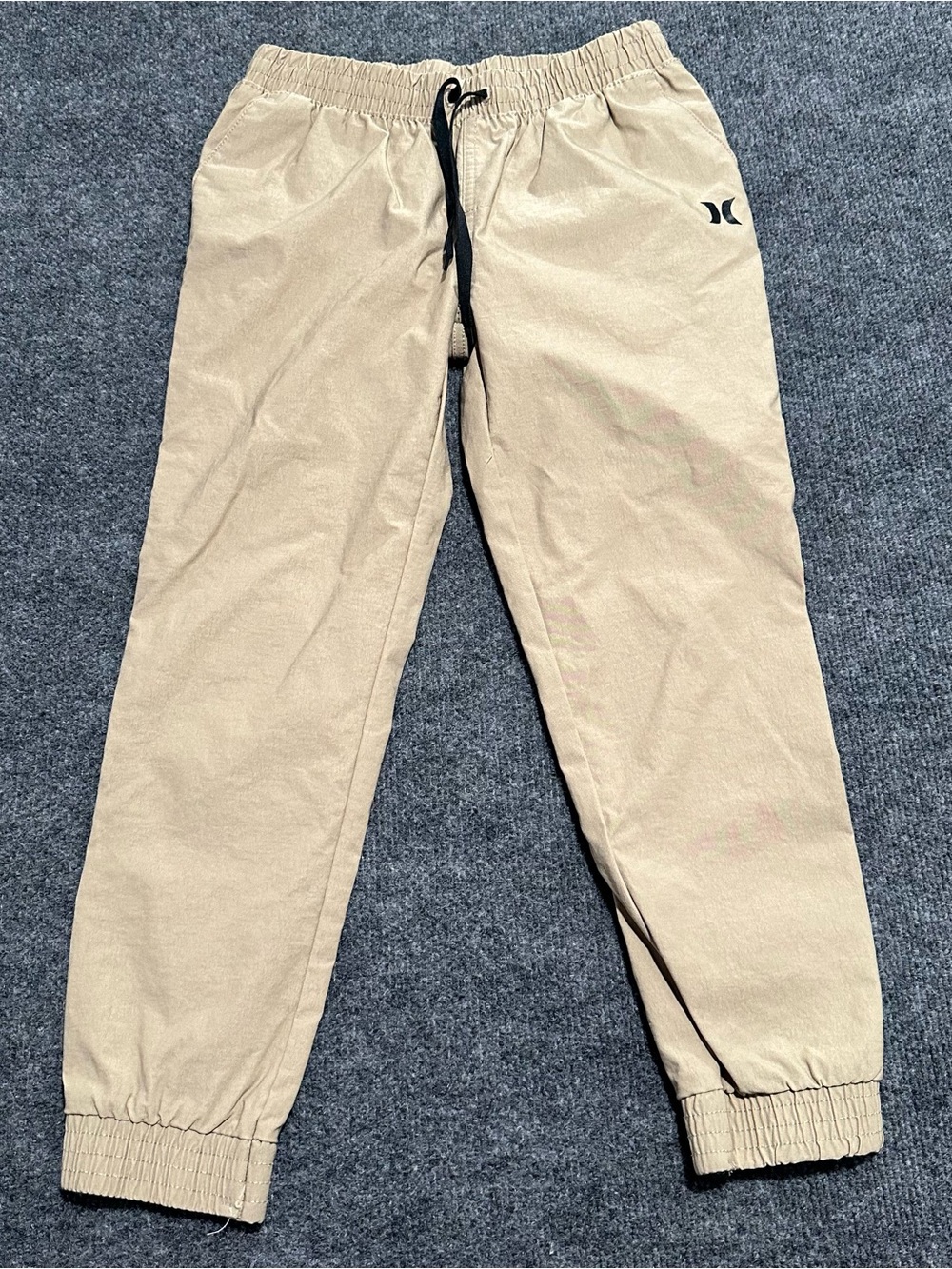 Hurley Kids Khaki Drawstring Joggers with Elastic Cuffs